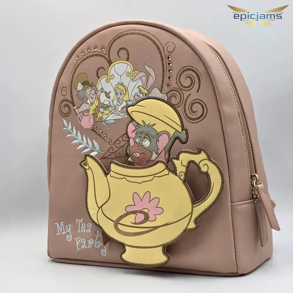 Danielle Nicole Disney Alice in Wonderland Tea Party Mini Backpack New - Picture 2 of 5